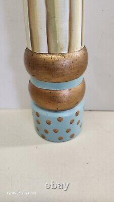 Mackenzie Childs Parchment Check Pepper Grinder