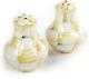 Mackenzie-Childs Parchment Check Salt and Pepper Shakers, Enamel Cream-And-White