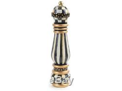 Mackenzie Childs Retired COURTLY CHECK Wood Hand Painted 10 PEPPER MILL m20-j
