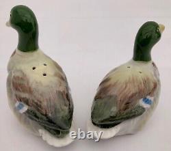 Mallard Duck Ceramic Salt and Pepper Shakers Handcrafted by Otagiri, Japan, Box