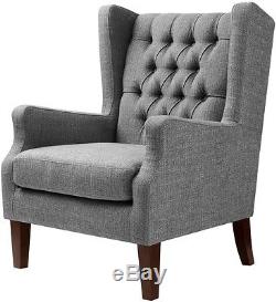 Maxwell Salt And Pepper Wing Chair