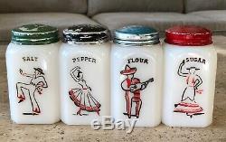 McKee Flemenco Spanish Mexican Dancers Salt Pepper Flour Sugar Range Shaker Set