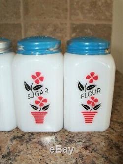 McKee Tipp FLOWER POT Range Shakers Salt Pepper Sugar Flour