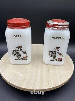 Mckee Tipp City Watering Can Lady Grease Jar With Salt And Pepper Set