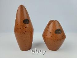 Mid-Century Hyalyn Casual Craft Erwin Kalla Salt Pepper Sugar & Creamer Orange