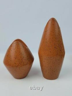 Mid-Century Hyalyn Casual Craft Erwin Kalla Salt Pepper Sugar & Creamer Orange