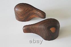 Mid century Don Shoemaker Exotic Cocobolo Wood Salt&Pepper Shakers PERFECT