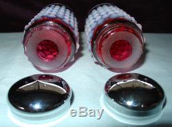 Mintvintagefenton Glassplum(cranberry)opalescenthobnailsalt&peppershakers