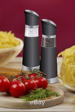 Modernhome Gravity-Activated Electric Salt and Pepper Mill Set