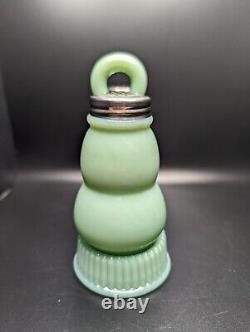 Mosser Glass Jadeite Salt and Pepper Shakers with Tray