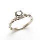 NEW 1 carat Salt & Pepper Diamond White Gold Engagement ring Handmade