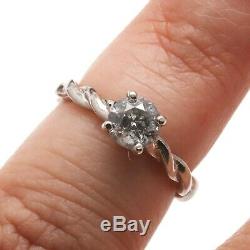 NEW 1 carat Salt & Pepper Diamond White Gold Engagement ring Handmade