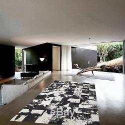 NEW Cowhide Rug Patchwork Cowskin Cow Hide Leather Carpet. Salt and pepper