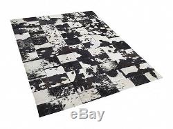 NEW Cowhide Rug Patchwork Cowskin Cow Hide Leather Carpet. Salt and pepper