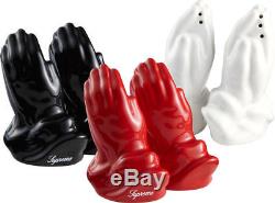 NEW Supreme SS13 Salt & Pepper Shakers Red Prayer Hands Praying Logo RARE Black