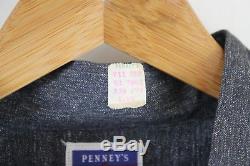 NOS Vintage 50s Penney's Big Mac Black Chambray Shirt Sanforized Salt & Pepper