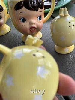 Napco Miss Cutie Pie Yellow Salt and Pepper Shakers