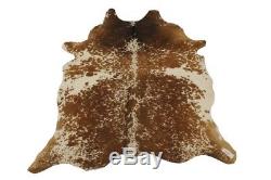Natural Cowhide Area Rug 30 sq. Ft Brown White Salt and Pepper Pure Cowhide Rug
