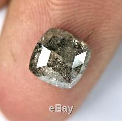 Natural Diamond Rustic Diamond 1.61TCW Salt and Pepper Oval Rose Cut for Gift