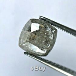 Natural Diamond Rustic Diamond 1.61TCW Salt and Pepper Oval Rose Cut for Gift