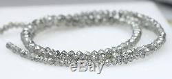 Natural Loose Diamond Round Faceted Bead Salt And Pepper 43.00 CM 18.25 Ct Q69