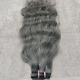 Natural Wavy Salt and Pepper Grey Human Hair weft Bundle Extensions