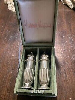 Neiman Marcus Antique Silver Salt & Pepper Shakers