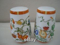 New Authentic Hermes La Siesta Orange Salt & Pepper Shakers Porcelain with Box