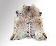 New Brazilian Cowhide Rug Leather BROWN SALT AND PEPPER 6'x7' Cow Hide