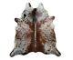 New Brazilian Cowhide Rug Leather SALT AND PEPPER 6'x6' Cow Hide