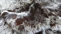 New Brazilian Cowhide Rug Leather SALT AND PEPPER 6'x7' Cow Hide