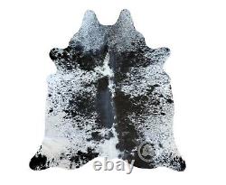 New Brazilian Cowhide Rug Leather SALT AND PEPPER 6'x8' Cow Hide