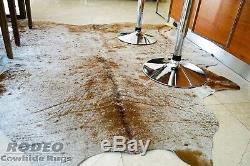 New Brazilian RODEO Cowhide Rug Leather SALT AND PEPPER 6'x6' Cow Hide Rug
