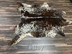 New Brazilian salt and pepper cowhide rug size 77x73 inches AU-1471