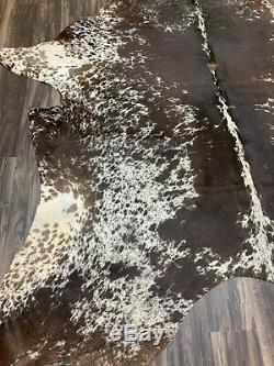 New Brazilian salt and pepper cowhide rug size 77x73 inches AU-1471