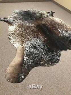 New Extra Large Tricolor Salt and pepper cowhide rug size 91x99inches AU-1427