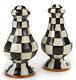 New! MacKenzie-Childs Courtly Check Large Salt & Pepper Shakers