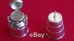 New Tiffany salt and pepper shaker (Milk Urn and Butter churn) 70 grams total