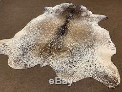 New Tricolor Salt And Pepper Cowhide Rug cowhides Size 93x86In. AU713