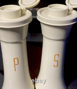 New USA Vintage Almond Tupperware 6 Salt Pepper Shakers 718-9 718-10