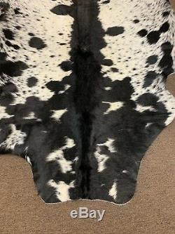 New black salt and pepper cowhide rug size 72x69 inches AU-1023