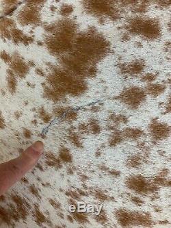 New brown salt and pepper cowhide rug size 80x80 inches AU-1211