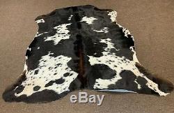 New salt and pepper cowhide rug size 71x73 inches AU-963