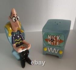 Nick At Nite Salt And Pepper Shakers 1997 Viacom Nickelodeon RARE