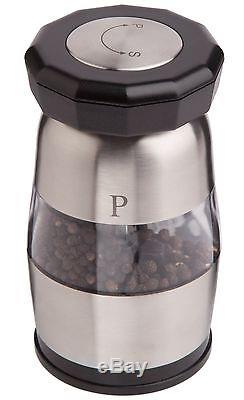 Ozeri Duo Ultra Salt and Pepper Mill and Grinder Stainless Steel Ozeri