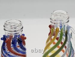 PAIR Vintage Hand Blown MURANO Venetian Studio Art Glass Salt & Pepper SHAKERS