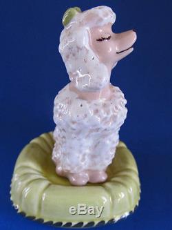 POODLE'SUZETTE' ON HER PILLOW Salt and Pepper Shakers CERAMIC ARTS STUDIO