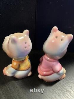 PY Inspired Japan Anthropomorphic Hippo Salt And Pepper. Rare Vintage HTF