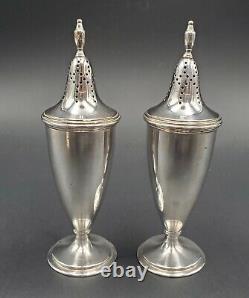 Pair 20th C. Tiffany & Co #17671 Sterling Silver Salt & Pepper Shakers 84.8g