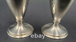Pair 20th C. Tiffany & Co #17671 Sterling Silver Salt & Pepper Shakers 84.8g